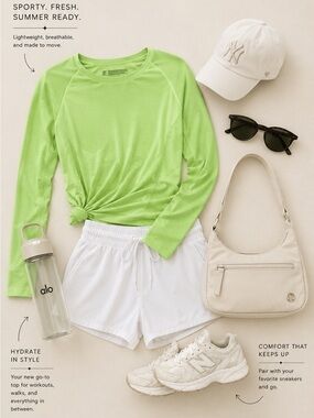 VSX Victoria Secret Sport Lime Green Top Medium NWOT